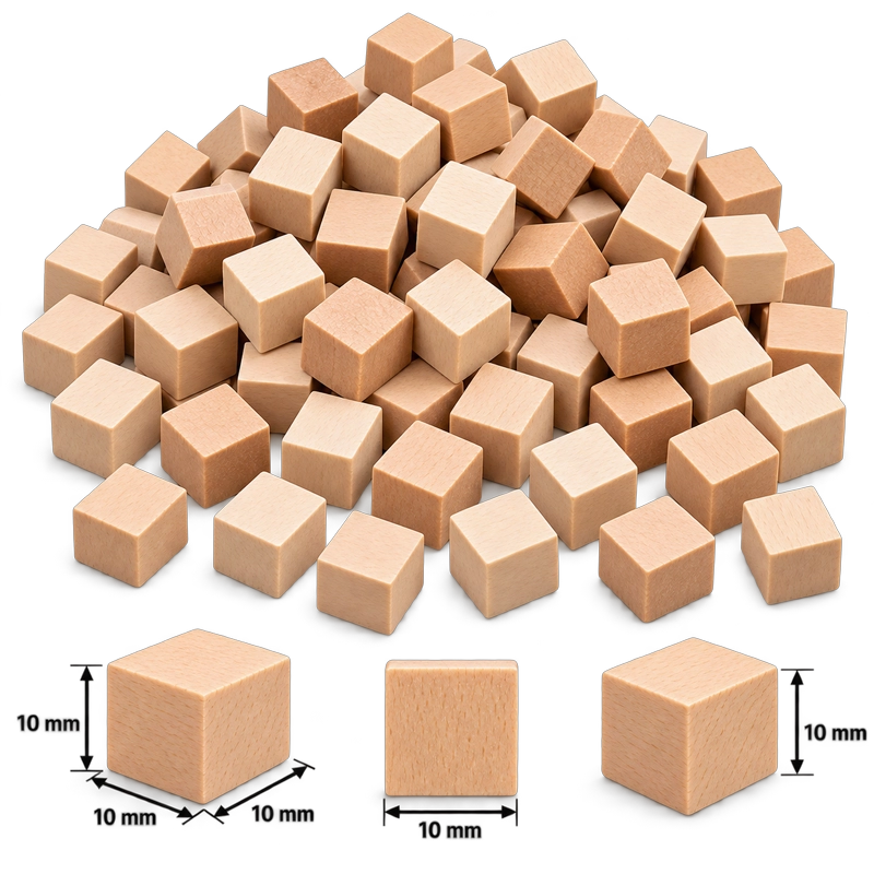 Ahşap Küpler 10×10 mm
