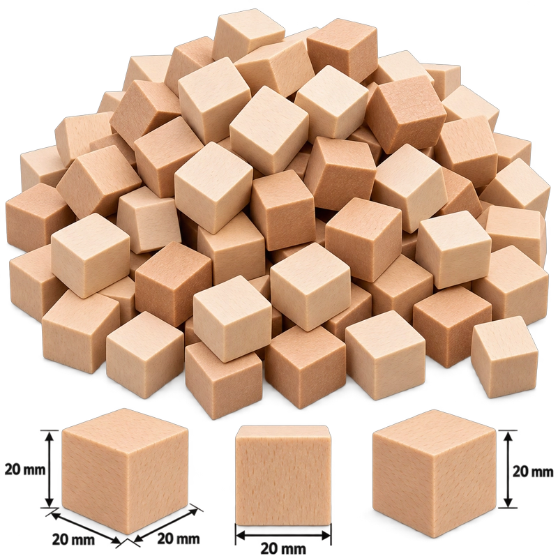 Ahşap Küpler 20×20 mm