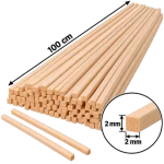 Ihlamur Maket Çıtası 2×2 mm -100 cm (50 Adet)