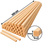 Ihlamur Maket Çıtası 10×10 mm -100 cm (50 Adet)