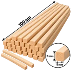 Ihlamur Maket Çıtası 5×5 mm -100 cm (50 Adet)
