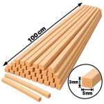 Ihlamur Maket Çıtası 3×5 mm -100 cm (50 Adet)