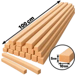 Ihlamur Maket Çıtası 5×10 mm -100 cm (50 Adet)