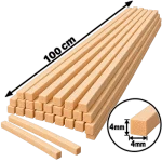 Ihlamur Maket Çıtası 4×4 mm -100 cm (50 Adet)