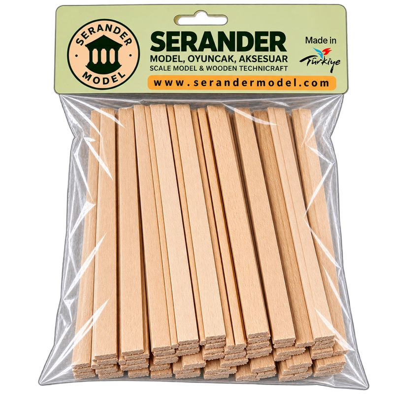 Ihlamur Maket Gemi Sarma Çıtası 2×6 mm (50 Adet)