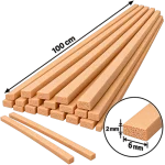 Ihlamur Maket Gemi Sarma Çıtası 2×6 mm (50 Adet)