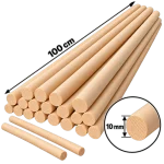 Kayın Yuvarlak Çıta 8mm -100cm (50 Adet)